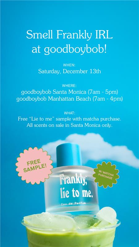 goodboybob x Frankly Perfume Pop-Up